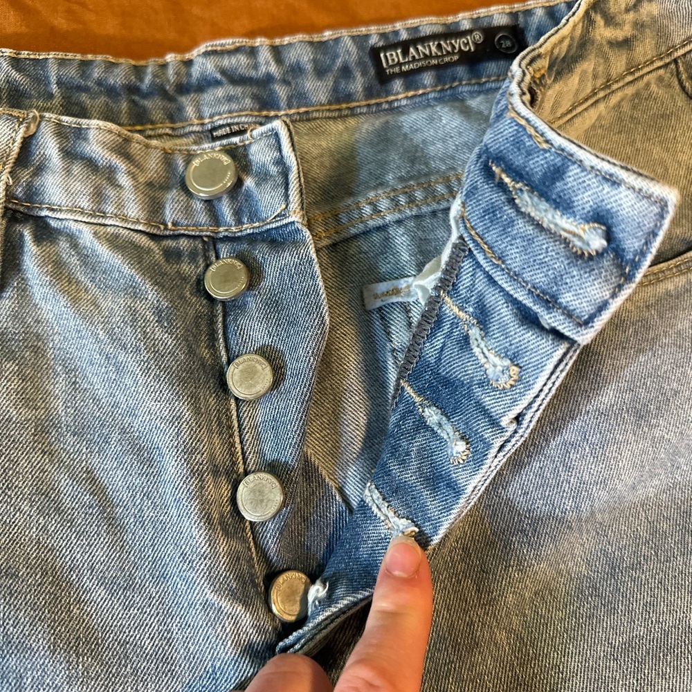 Blank NYC Light Blue Button-Fly Jeans